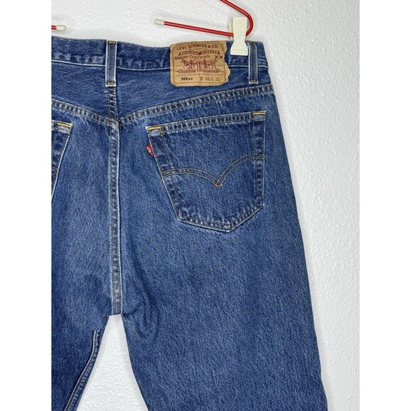 Vintage Levis 501XX Jeans Mens 33x29 Blue USA 90’s Distressed #552 *See Pics* - Picture 10 of 16